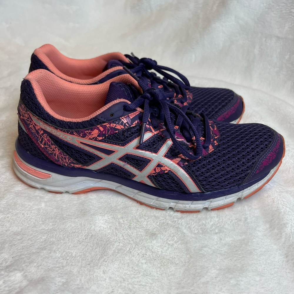 ASICS Women's Sneakers - Dark Blue and Coral